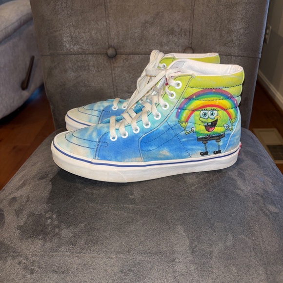 Vans SpongeBob Square-Pants  Hi Imagination Rainbow Hi Top Sneakers M 8 W 9.5 - Picture 3 of 5
